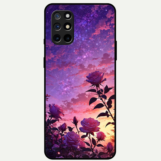  Starlit Rose Twilight Glass Case For OnePlus 8T back cover – full design glossy printed glass finish