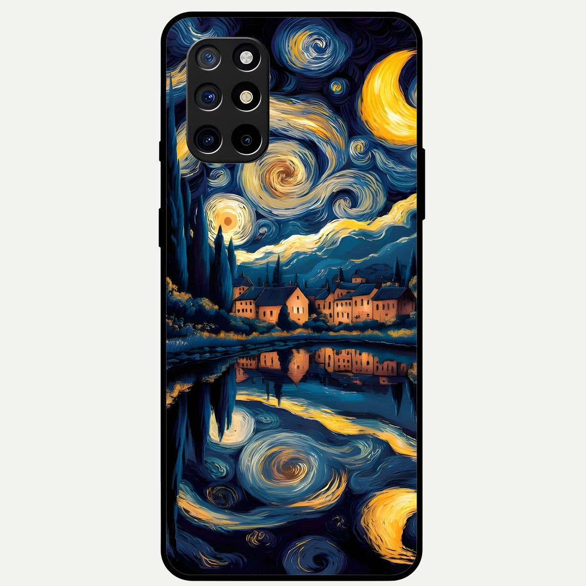  Starry Sky Serenity Glass Case For OnePlus 8T back cover – full design glossy printed glass finish