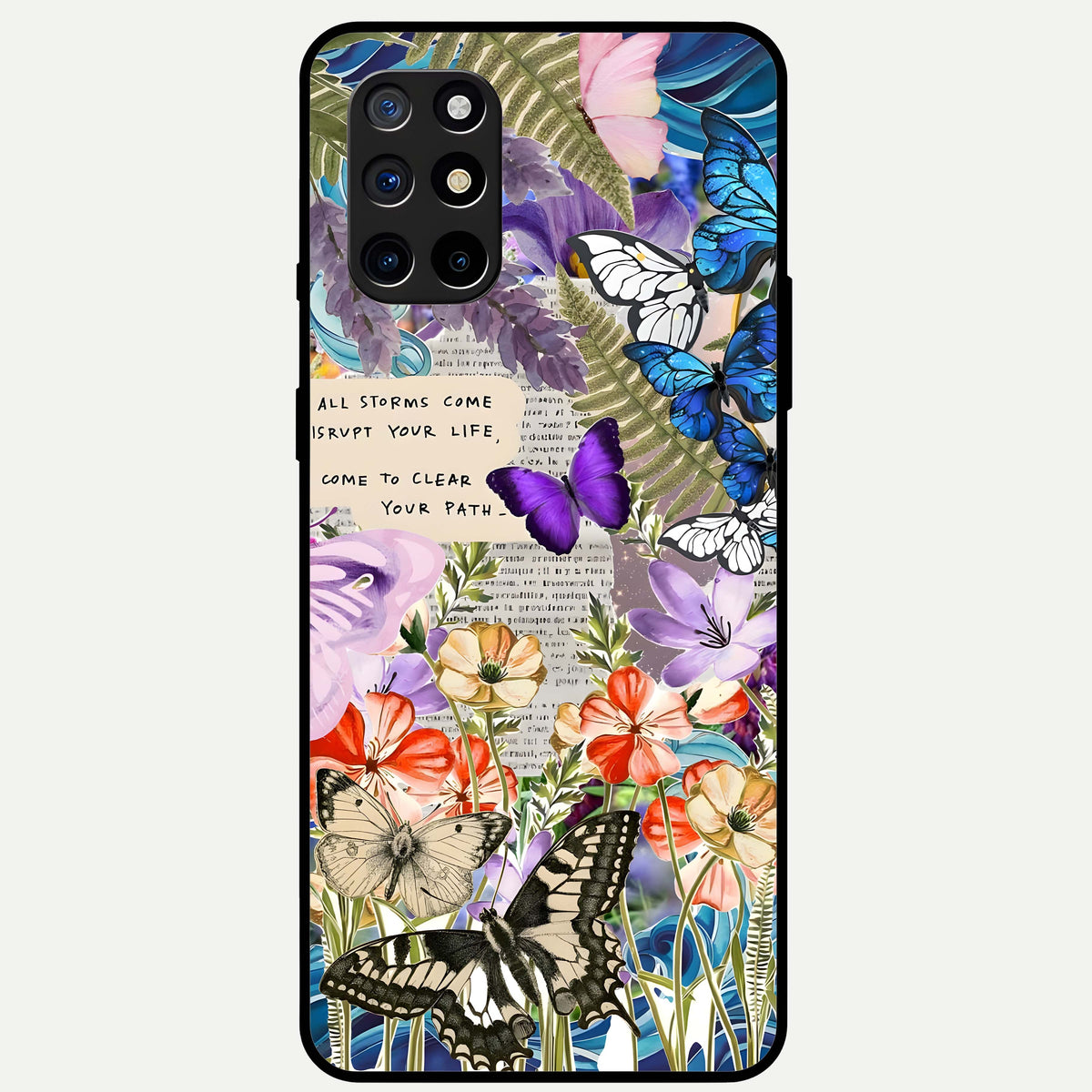  Storm Path Bloom Glass Case For OnePlus 8T back cover – full design glossy printed glass finish