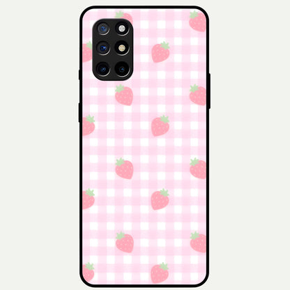 Strawberry Picnic Love Glass Case For OnePlus 8T back cover – full design glossy printed glass finish