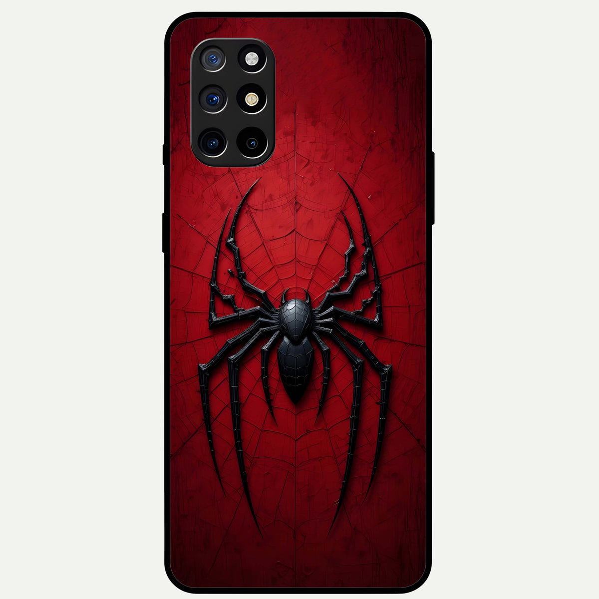  Superhero Web Emblem Glass Case For OnePlus 8T back cover – full design glossy printed glass finish