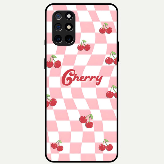  Sweet Cherry Vibes Glass Case For OnePlus 8T back cover – full design glossy printed glass finish