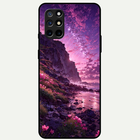  Twilight Blossom Coast Glass Case For OnePlus 8T back cover – full design glossy printed glass finish