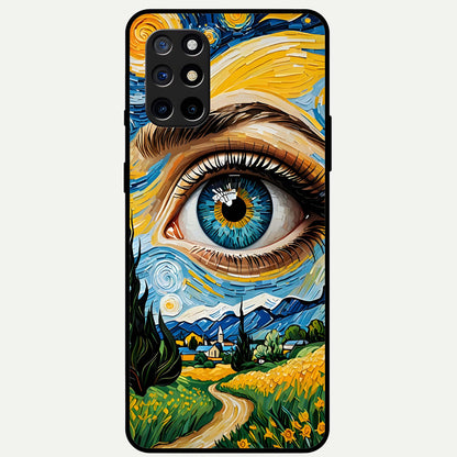  Van Gogh Eye Glass Case For OnePlus 8T back cover – full design glossy printed glass finish