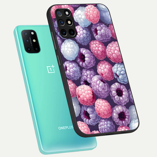  Berry Candy Pop phone case For OnePlus 8T showing premium glass back cover with detailed artwork
