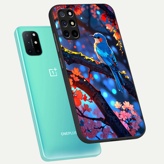  Blooming Water Drift phone case For OnePlus 8T showing premium glass back cover with detailed artwork