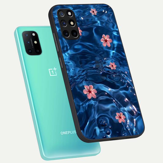  Bloom Thread Art phone case For OnePlus 8T showing premium glass back cover with detailed artwork