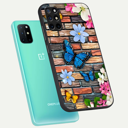  Brick Bloom Flight phone case For OnePlus 8T showing premium glass back cover with detailed artwork