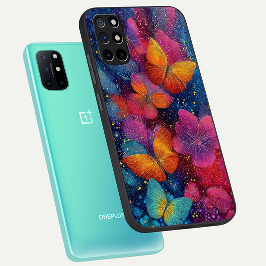  Butterfly Dream Mist phone case For OnePlus 8T showing premium glass back cover with detailed artwork