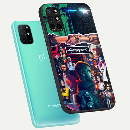  CYBERPUNK Legacy phone case For OnePlus 8T showing premium glass back cover with detailed artwork
