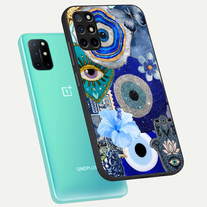  Celestial Blue Vision phone case For OnePlus 8T showing premium glass back cover with detailed artwork