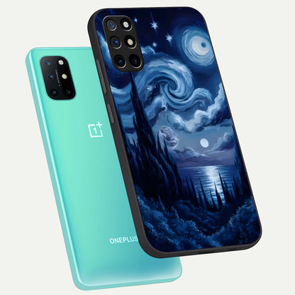  Celestial Dream Van Gogh phone case For OnePlus 8T showing premium glass back cover with detailed artwork