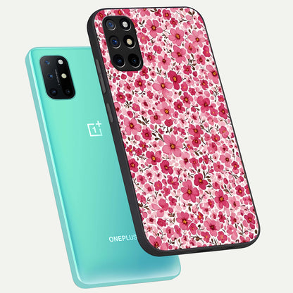  Cherry Blossom Charm phone case For OnePlus 8T showing premium glass back cover with detailed artwork