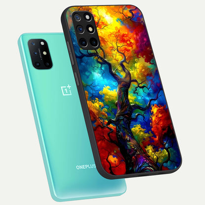  Colorful Soda Bottles phone case For OnePlus 8T showing premium glass back cover with detailed artwork