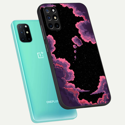  Cosmic Cloud Journey phone case For OnePlus 8T showing premium glass back cover with detailed artwork