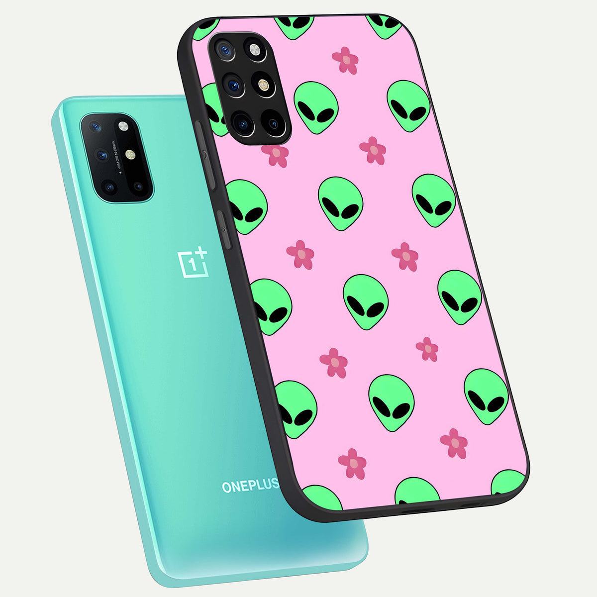  Cosmic Cute Crush phone case For OnePlus 8T showing premium glass back cover with detailed artwork