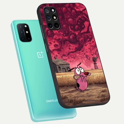  Courage Under Sky phone case For OnePlus 8T showing premium glass back cover with detailed artwork