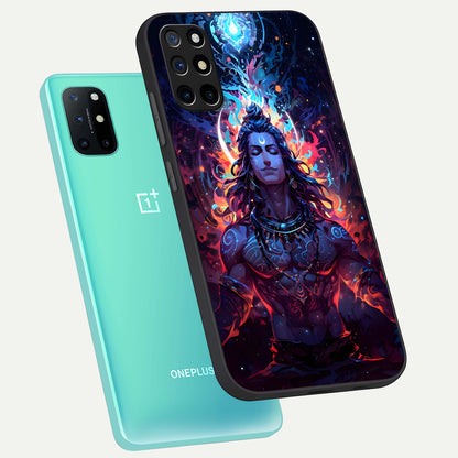  Divine Fire Shiv phone case For OnePlus 8T showing premium glass back cover with detailed artwork
