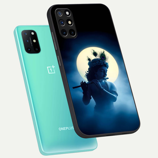  Divine Moon Flute phone case For OnePlus 8T showing premium glass back cover with detailed artwork