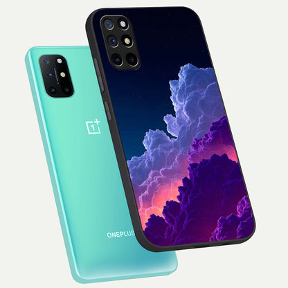  Dreamy Cloud Skies phone case For OnePlus 8T showing premium glass back cover with detailed artwork