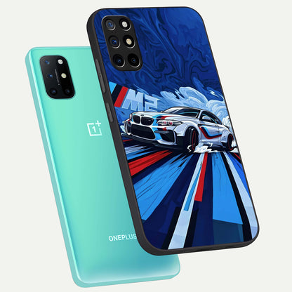  Drift Power Rush phone case For OnePlus 8T showing premium glass back cover with detailed artwork