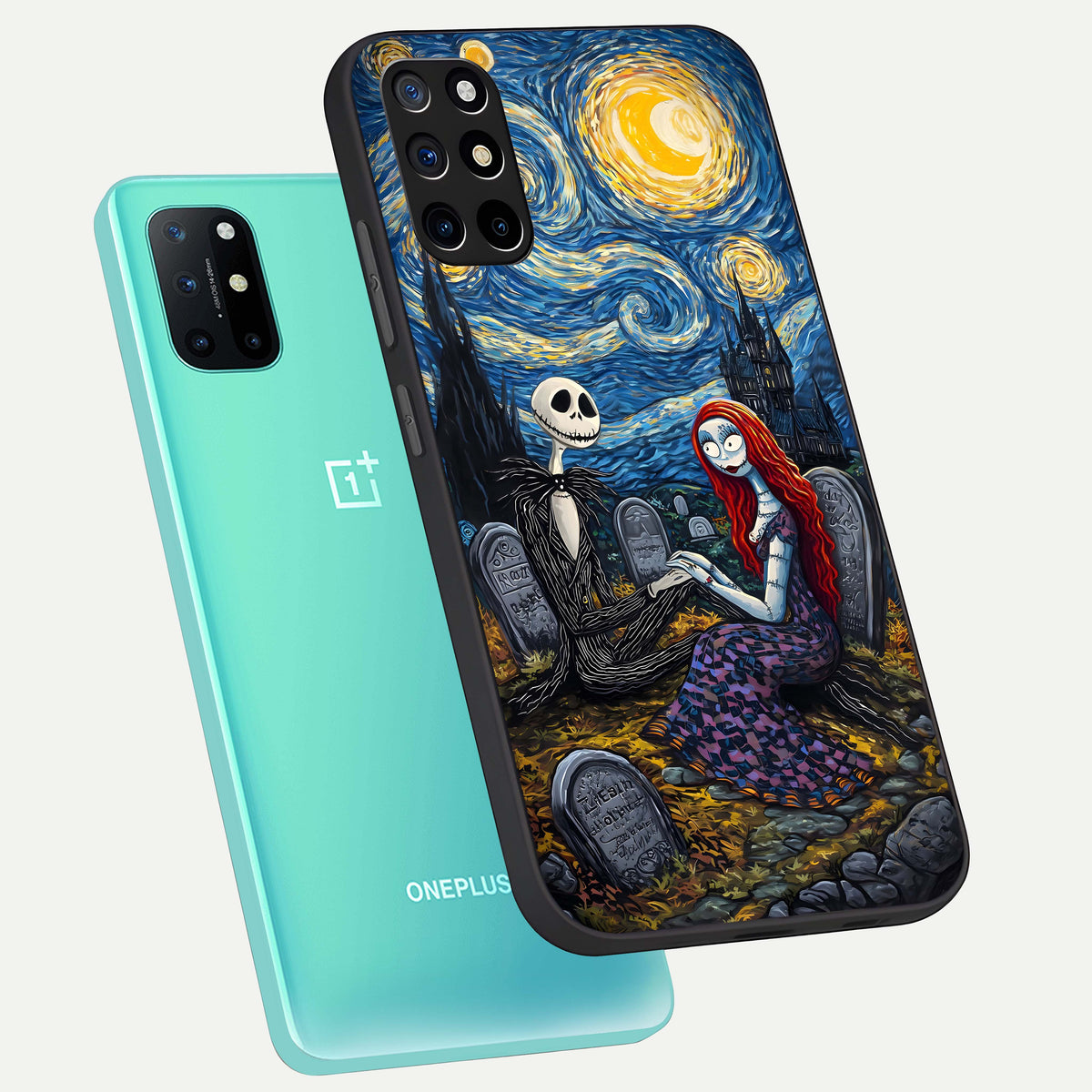  Eternal Night Love phone case For OnePlus 8T showing premium glass back cover with detailed artwork