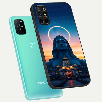  Eternal Shiva Aura phone case For OnePlus 8T showing premium glass back cover with detailed artwork