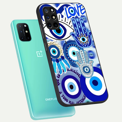  Evil Eyes Dream phone case For OnePlus 8T showing premium glass back cover with detailed artwork