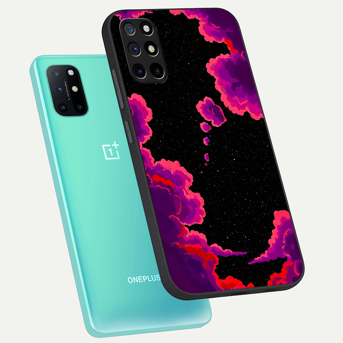  Galaxy Dream Frame phone case For OnePlus 8T showing premium glass back cover with detailed artwork
