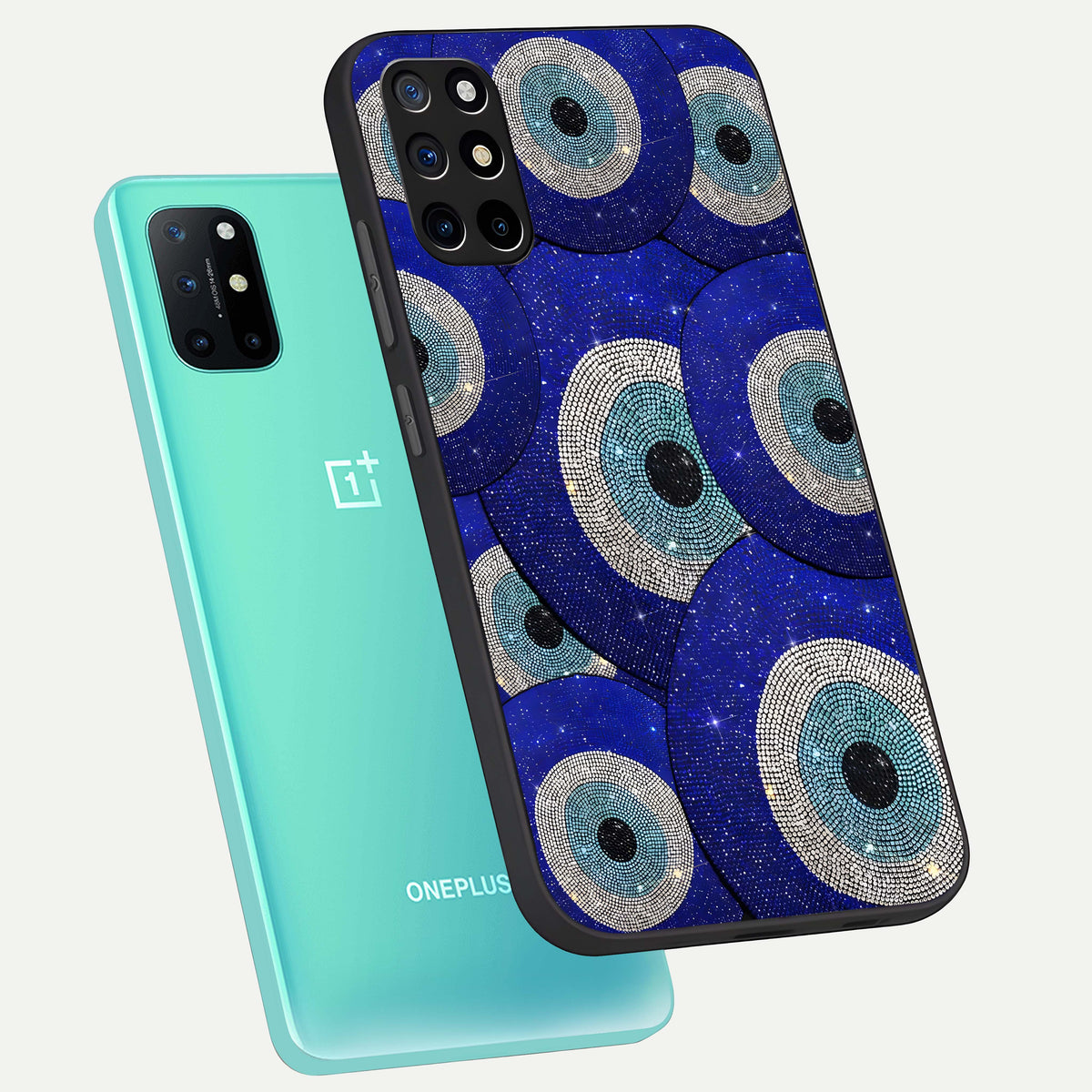  Galaxy Eye Flow phone case For OnePlus 8T showing premium glass back cover with detailed artwork