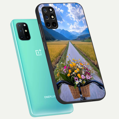  Golden Field Journey phone case For OnePlus 8T showing premium glass back cover with detailed artwork