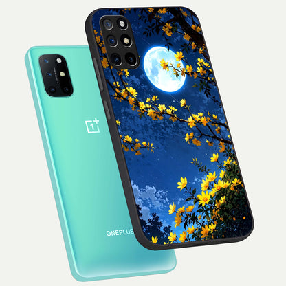  Golden Night Glow phone case For OnePlus 8T showing premium glass back cover with detailed artwork