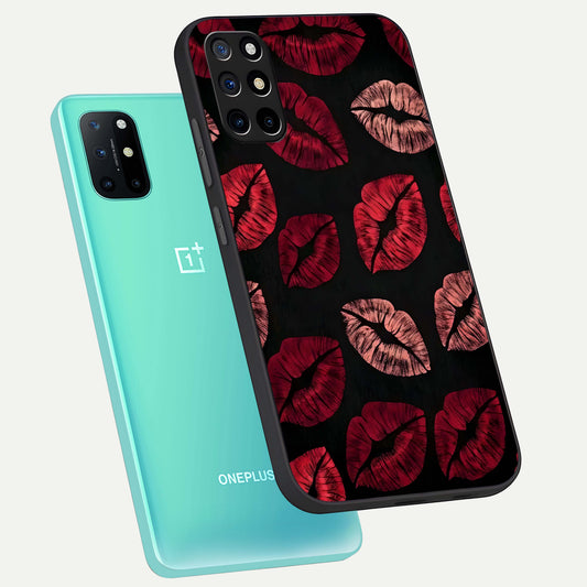  Midnight Kiss Love phone case For OnePlus 8T showing premium glass back cover with detailed artwork