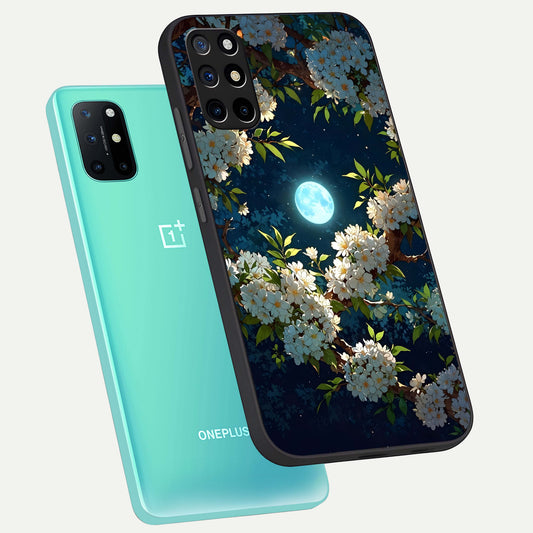  Moonlit Blossom Dream phone case For OnePlus 8T showing premium glass back cover with detailed artwork