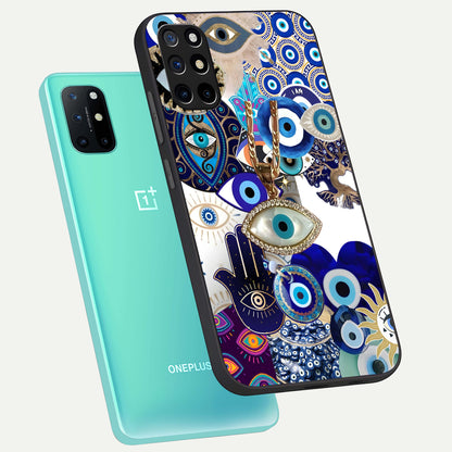  Mystic Charm Eye phone case For OnePlus 8T showing premium glass back cover with detailed artwork