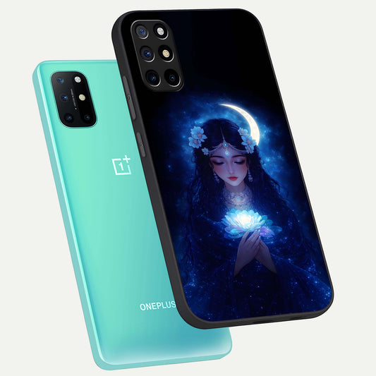  Mystic Moon Queen phone case For OnePlus 8T showing premium glass back cover with detailed artwork