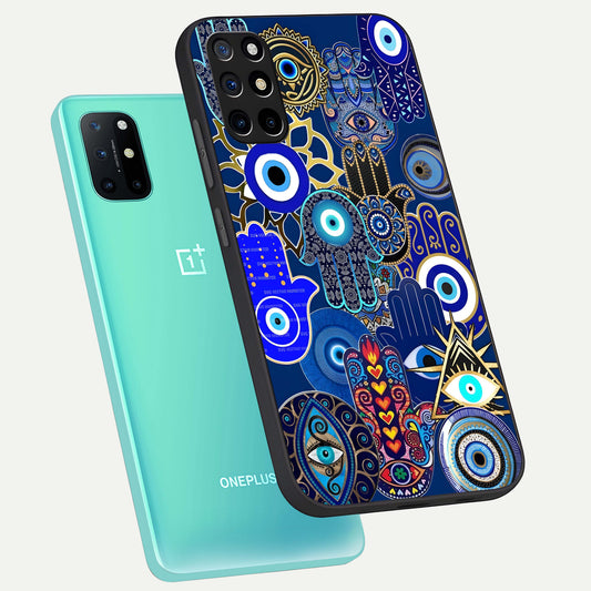  Mystic Palm Guard phone case For OnePlus 8T showing premium glass back cover with detailed artwork