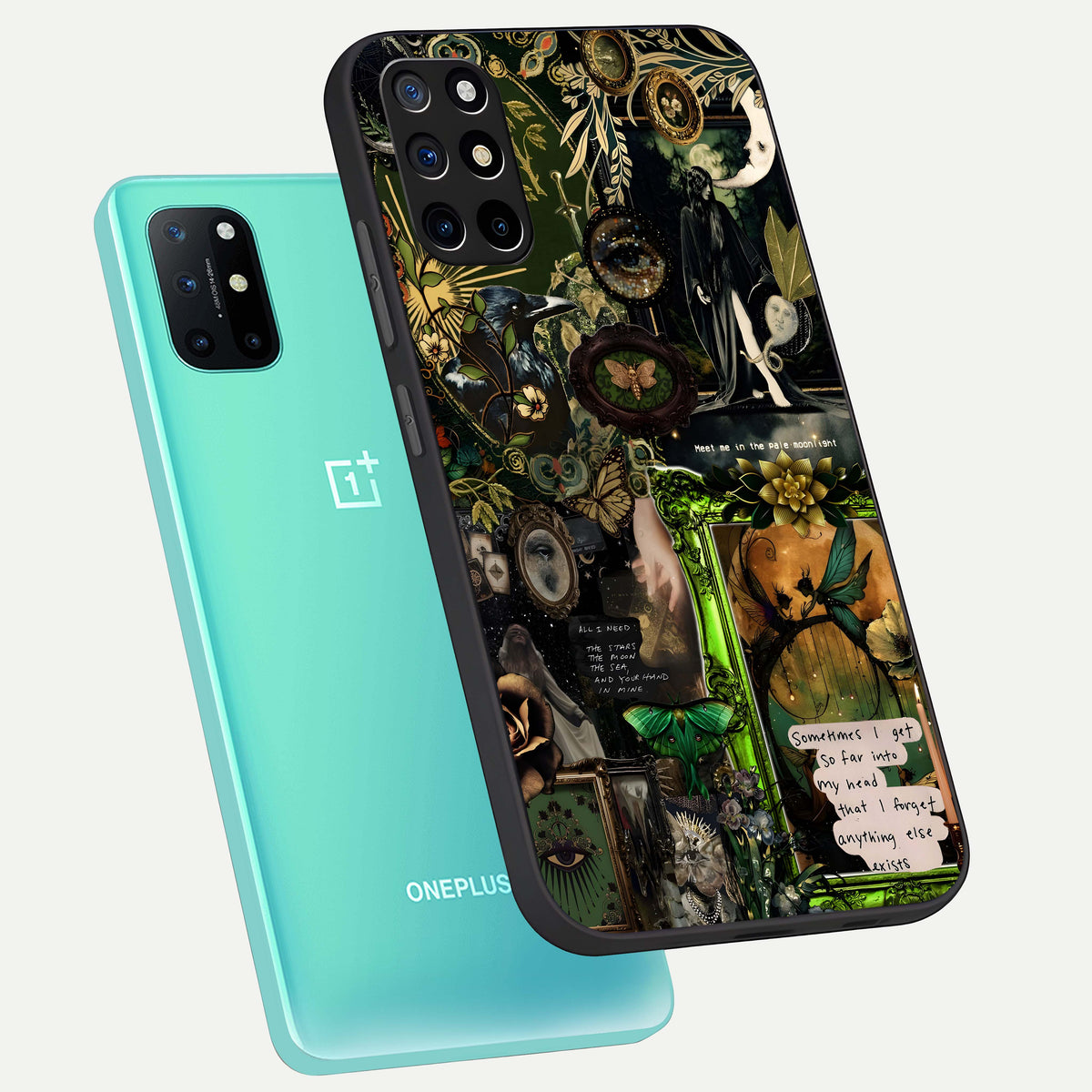  Mystic Woods Secret phone case For OnePlus 8T showing premium glass back cover with detailed artwork