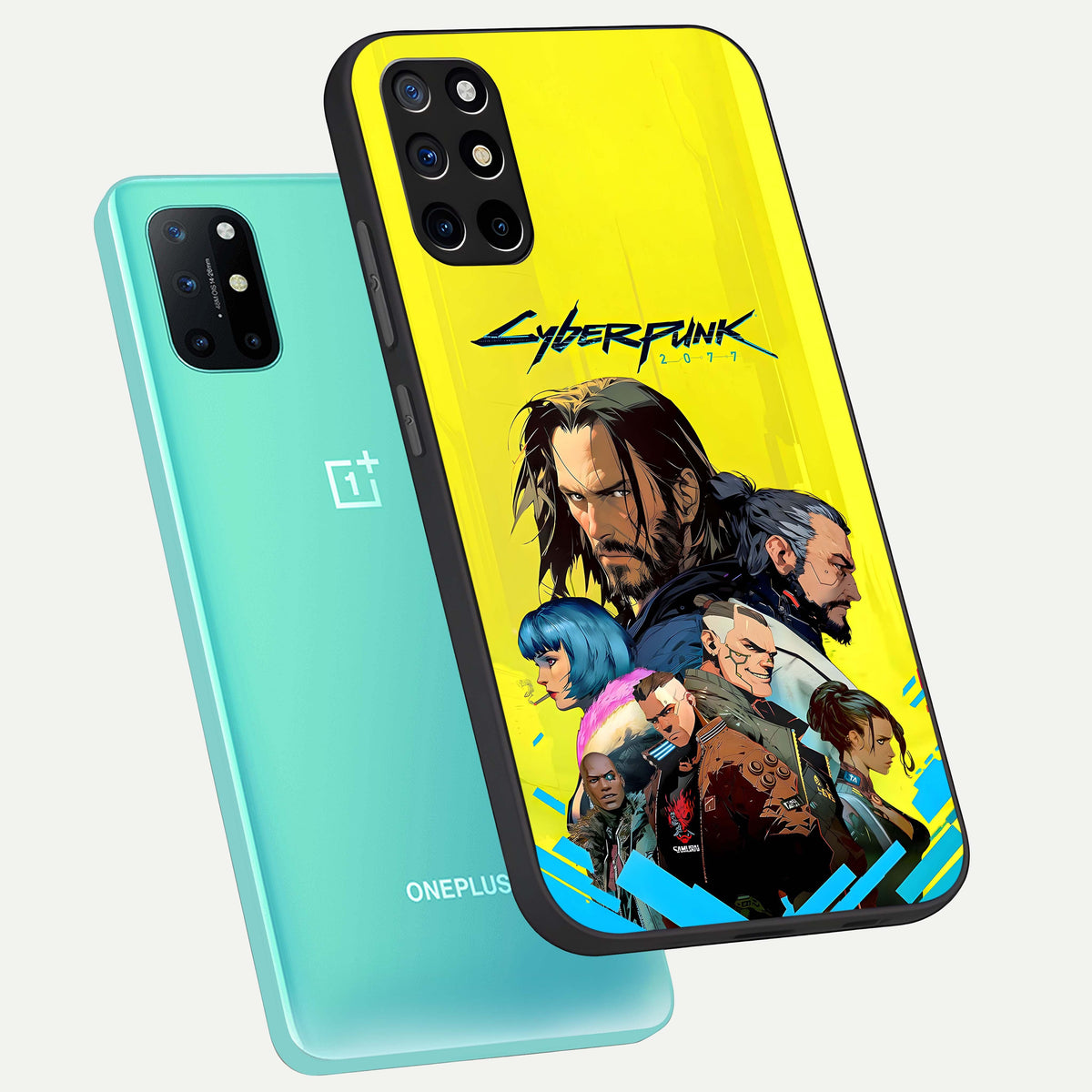  Neon Rebel Genesis phone case For OnePlus 8T showing premium glass back cover with detailed artwork