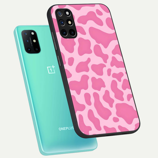  Pinkish Scenery phone case For OnePlus 8T showing premium glass back cover with detailed artwork