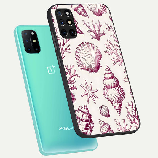  Pink Power Sparks phone case For OnePlus 8T showing premium glass back cover with detailed artwork