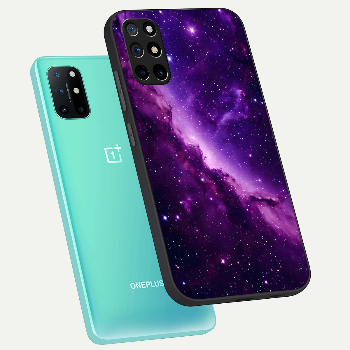  Purple Shade Sky phone case For OnePlus 8T showing premium glass back cover with detailed artwork