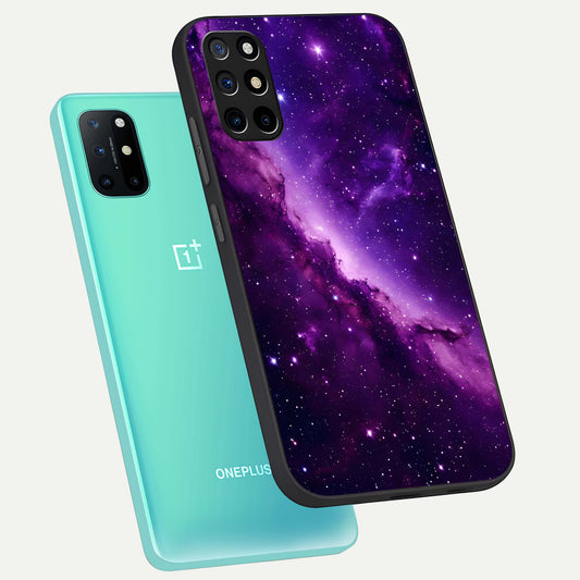  Purple Shade Sky phone case For OnePlus 8T showing premium glass back cover with detailed artwork