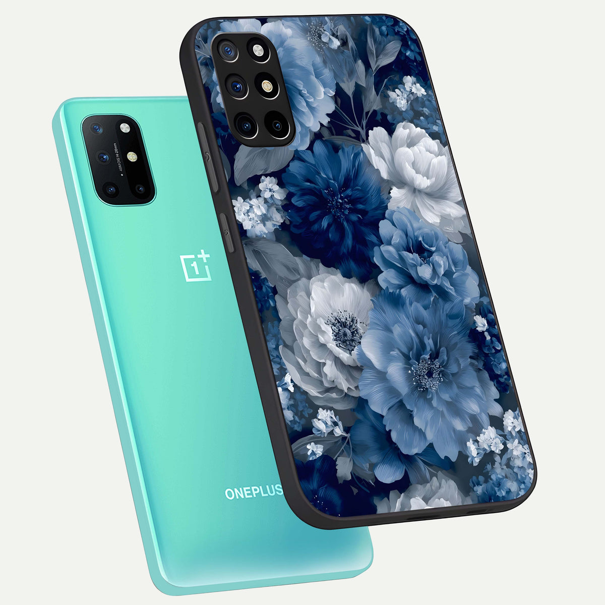  Royal Bloom Garden phone case For OnePlus 8T showing premium glass back cover with detailed artwork