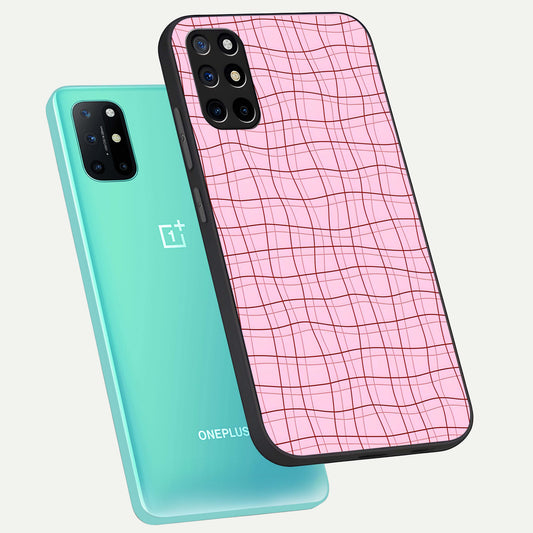 Soft Grid Bliss phone case For OnePlus 8T showing premium glass back cover with detailed artwork