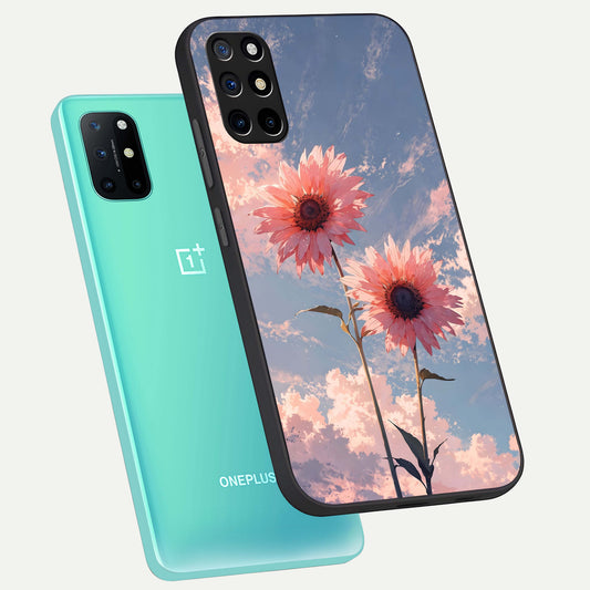  Sun Moon Balance phone case For OnePlus 8T showing premium glass back cover with detailed artwork