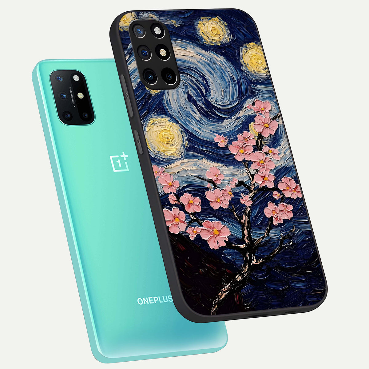  Van Gogh Scenery phone case For OnePlus 8T showing premium glass back cover with detailed artwork