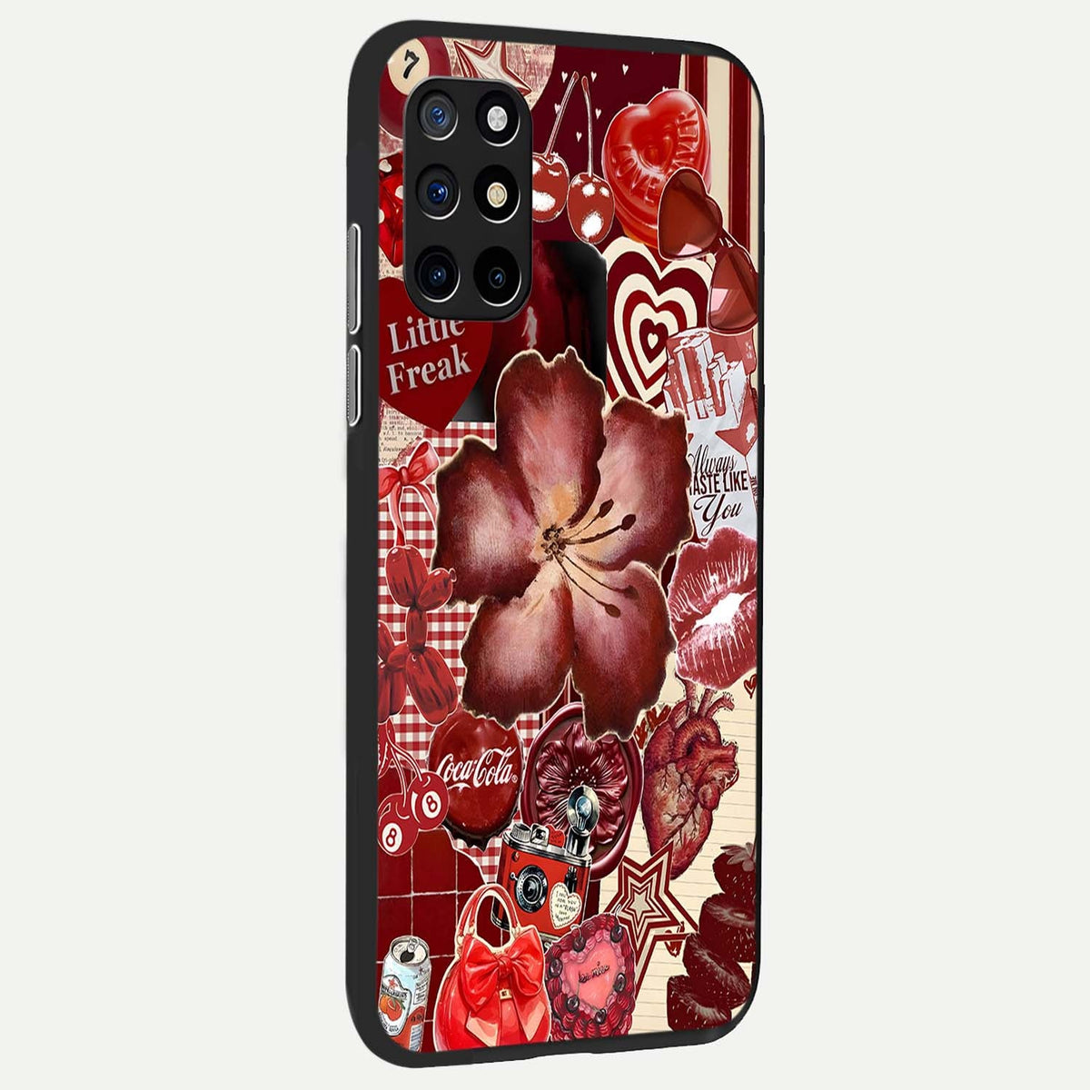  Aesthetic Little Freak back cover For OnePlus 8T slim fit glass case with vibrant aesthetic design