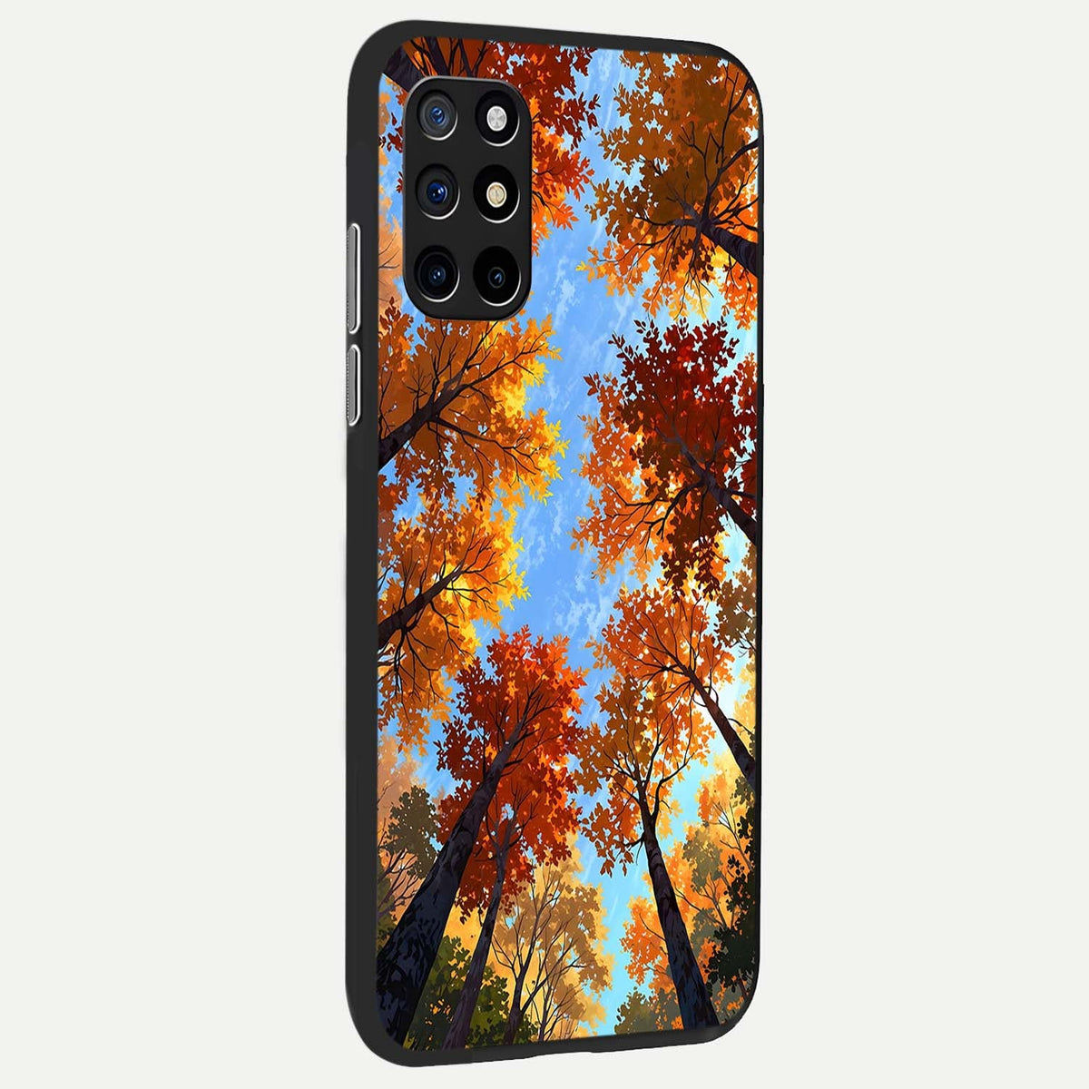  Autumn Sky Rise back cover For OnePlus 8T slim fit glass case with vibrant aesthetic design