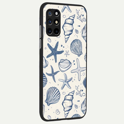  Blue Ocean Outline back cover For OnePlus 8T slim fit glass case with vibrant aesthetic design